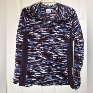 Columbia Women's Blue 1/4” Zip Front  Jacket Size Large